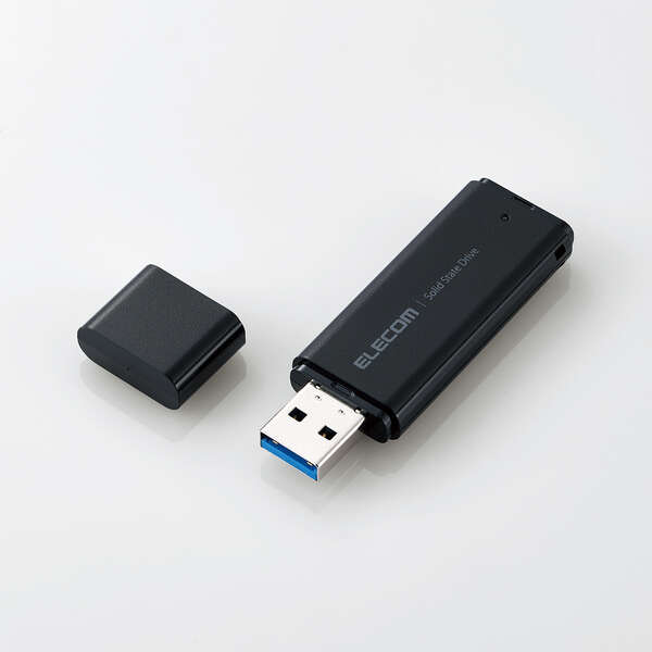 エレコム ELECOM 外付けSSD USB-A接続 PS5/PS4、録画対応 ブラック