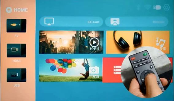 AREA ミラーレスLEDプロジェクター LED PROJECTOR4 ホワイト MS-PJHD04