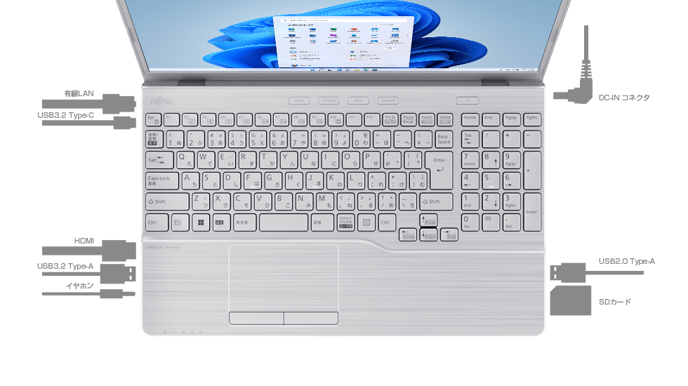 Fujitsu LIFEBOOK ah50/H1（ノートPC） 富士通FMVパソコン | LIFEBOOK AH50/H1