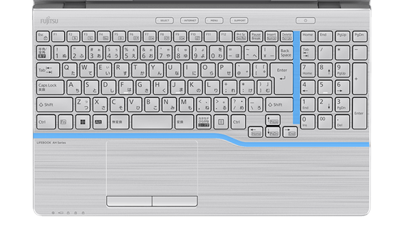 富士通 FUJITSU ノートパソコン FMV LIFEBOOK AH45/H2 メタリック