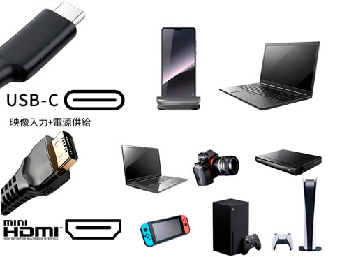 JAPANNEXT USB-C接続 PCモニター 10.5インチ IPSパネル フルHD＋