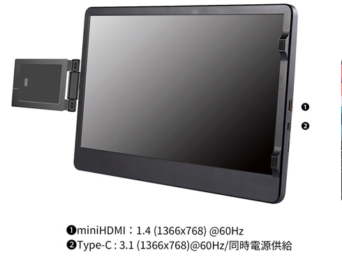 こ*う様 マルチディスプレイモバイルモニター JAPANNEXT 11.6インチ JAPANNEXT 11.6インチ 1366x768解像度 ノートPC装着型モバイル
