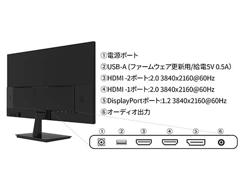 JAPANNEXT 28インチ IPSパネル 4K(3840x2160)液晶モニター HDR対応