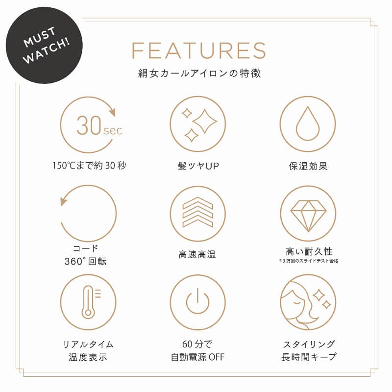 KINUJO カールヘアアイロン 32mm AC100V-240V 絹女~KINUJO KINUJO カールヘアアイロン 32mm AC100V-240V 絹女~KINUJO