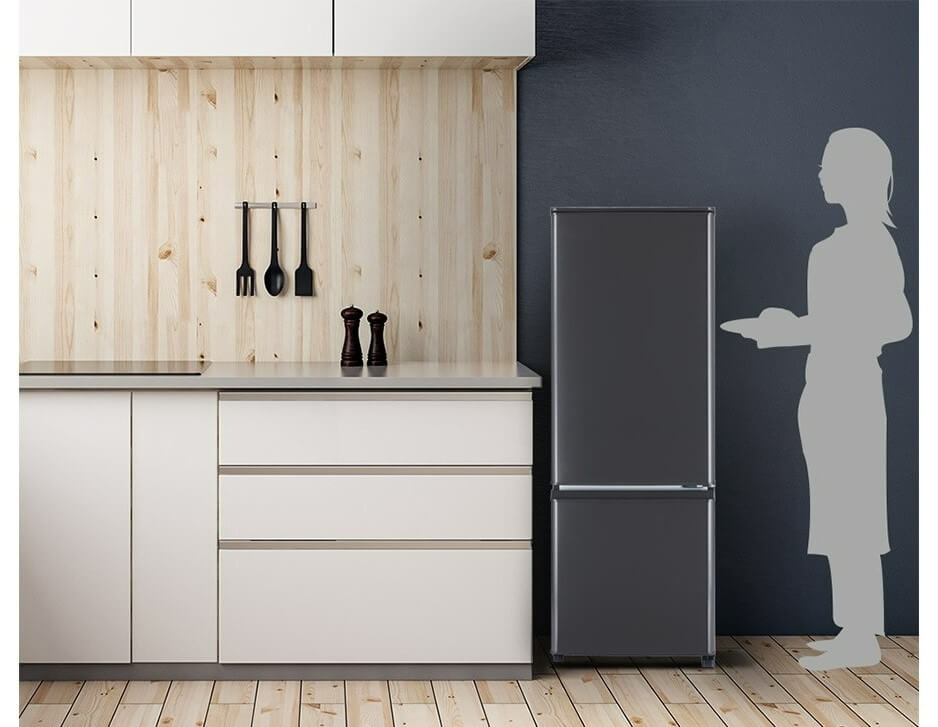 三菱 MITSUBISHI 冷蔵庫 Pシリーズ 2ドア 右開き 146L MR-P15H-W