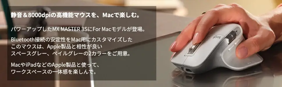 ロジクール マウス MX Master 3S for Mac [レーザー /無線(ワイヤレス