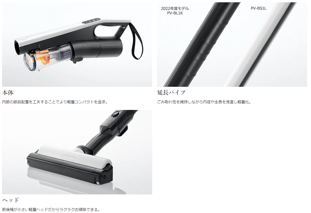 日立 HITACHI スティック型掃除機 ホワイト ［サイクロン式