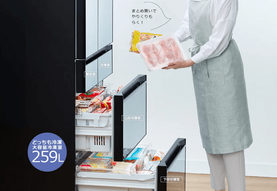 日立 HITACHI 冷蔵庫 6ドア KXCCシリーズ 幅68.5cm 567L フレンチドア