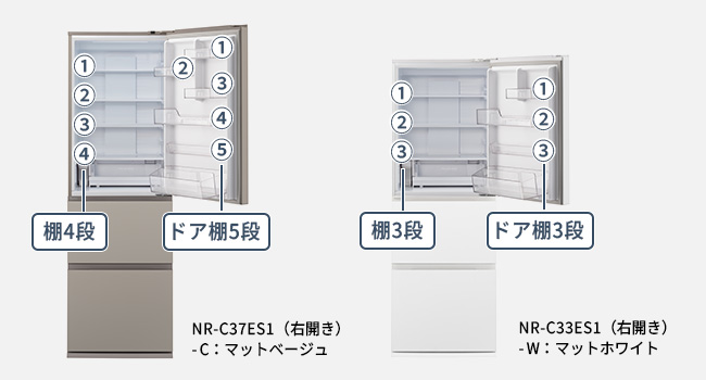 パナソニック Panasonic 冷蔵庫 3ドア 365L 右開き Cタイプ 幅