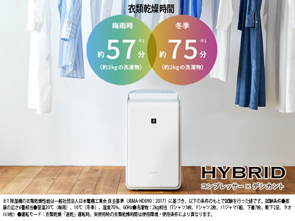 シャープ SHARP 【アウトレット】衣類乾燥除湿機 ハイブリッド