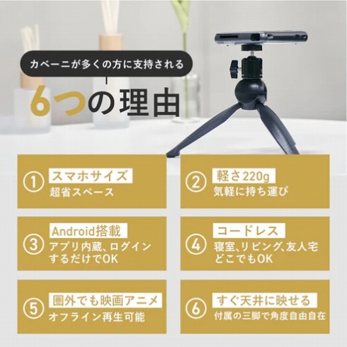 UENOMONO スマホ型プロジェクター 2024モデル ブラック T89AQ の