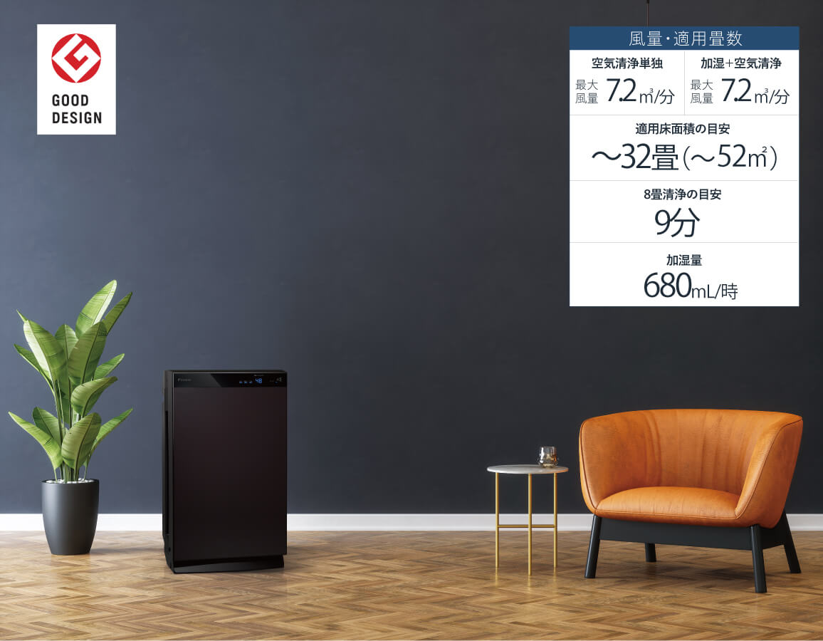 ダイキン DAIKIN 除加湿空気清浄機 ストリーマ空気清浄:32畳まで