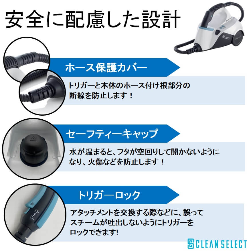【1回のみ使用】スチームクリーナー本体 スチームクリーナー キャニスター ステンレスボイラー クリーン