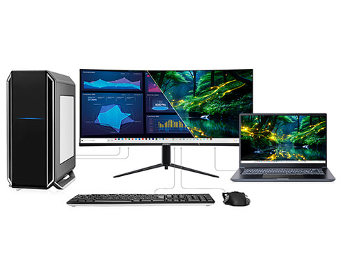 JN-IPSC34UWQHDR-C65W-H 34インチ ウルトラワイドモニター JAPANNEXT 34インチ曲面 IPSパネル UWQHD(3440 x 1440)解像度