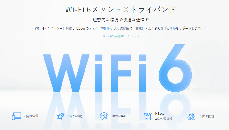 ドWi-Fi6メッシュ x トライバンド