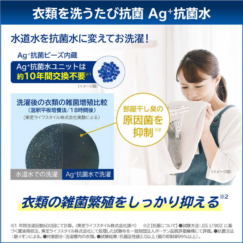 東芝 TOSHIBA 全自動洗濯機 洗濯9.0kg グランホワイト AW-9DH4-W の
