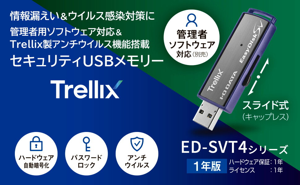 USBメモリ セキュリティ(サポート1年/保証1年)