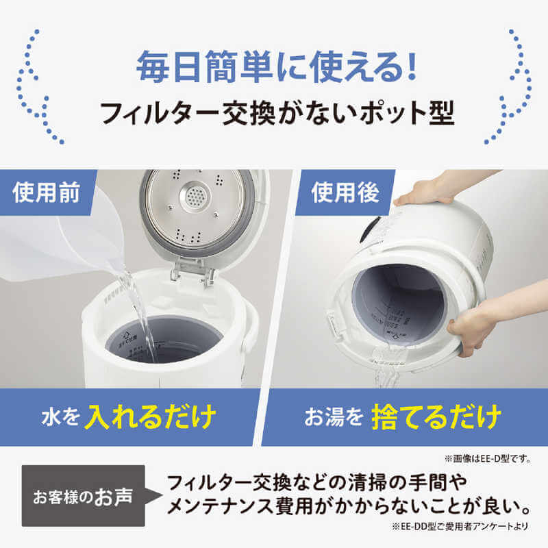 象印マホービン ZOJIRUSHI スチーム式加湿器 タンク容量：1.8L