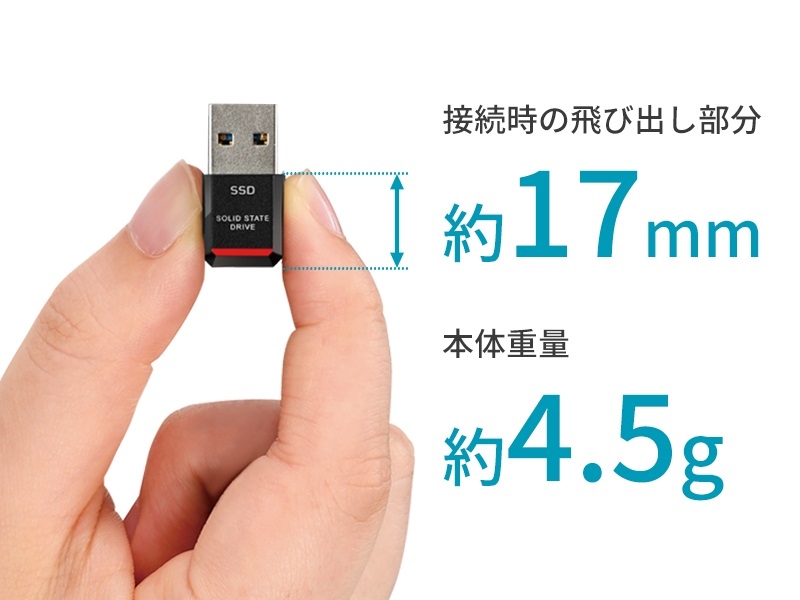 BUFFALO 外付けSSD USB-A接続 ［1TB /ポータブル型］ ブラック SSD
