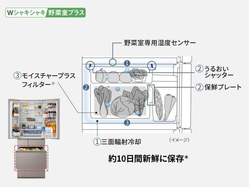 パナソニック Panasonic 冷蔵庫 6ドア 525L フレンチドア(観音開き) HV