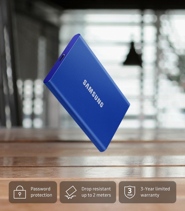 SAMSUNG 外付けSSD T7 ［1TB /ポータブル型］ グレー MU-PC1T0T-IT/A