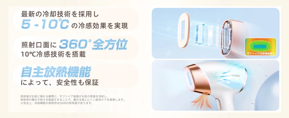 Yihai サファイア冷感脱毛器 S206 Amazon | 脱毛器 サファイア冷却