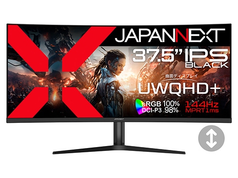 JAPANNEXT 湾曲ウルトラワイドゲーミングモニター 1ms(MPRT) HDMI2