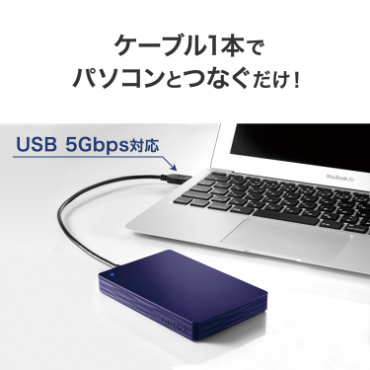 IOデータ 【アウトレット】USB 5Gbps対応ポータブルハードディスク