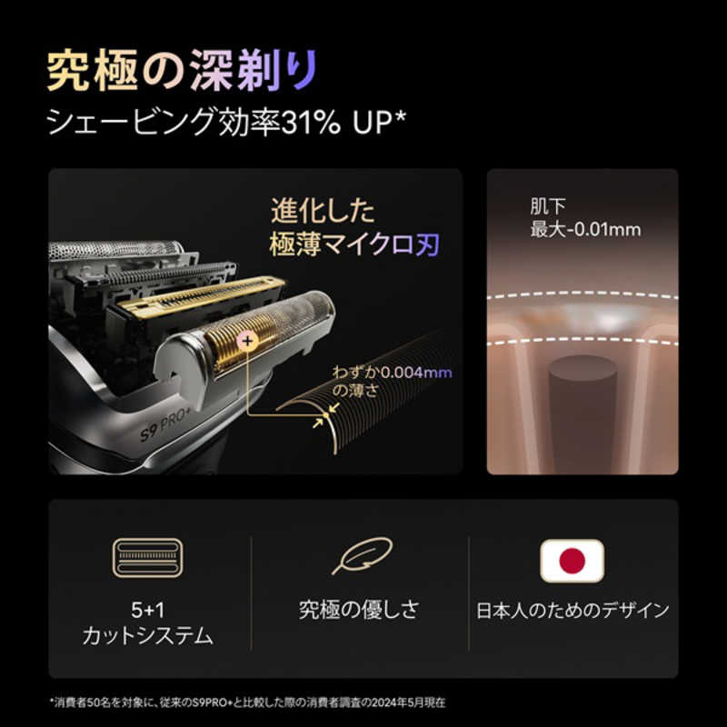 ブラウン BRAUN 電気シェーバー シリーズ9Pro＋ 6in1洗浄機付き・美顔