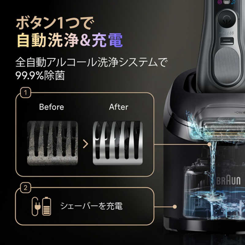 ブラウン BRAUN 電気シェーバー シリーズ9Pro＋ 6in1洗浄機付きモデル