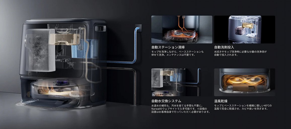 NARWALJAPAN 自動ゴミ収集機能搭載 ロボット掃除機 Narwal Freo Z