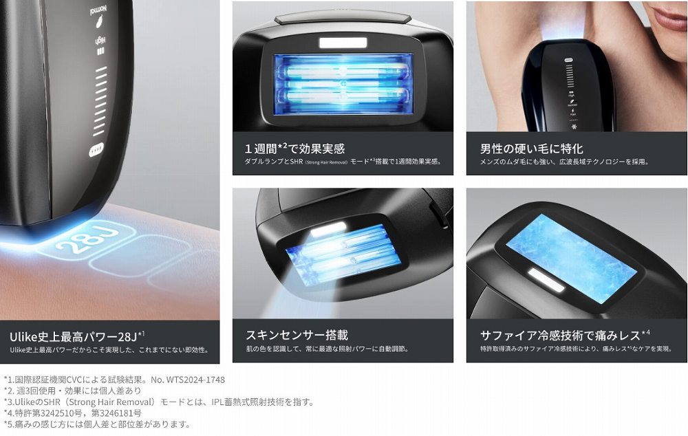 ULIKE 家庭用脱毛器 X IPL光美容器 UI20S BK の通販 - カテゴリ：美容