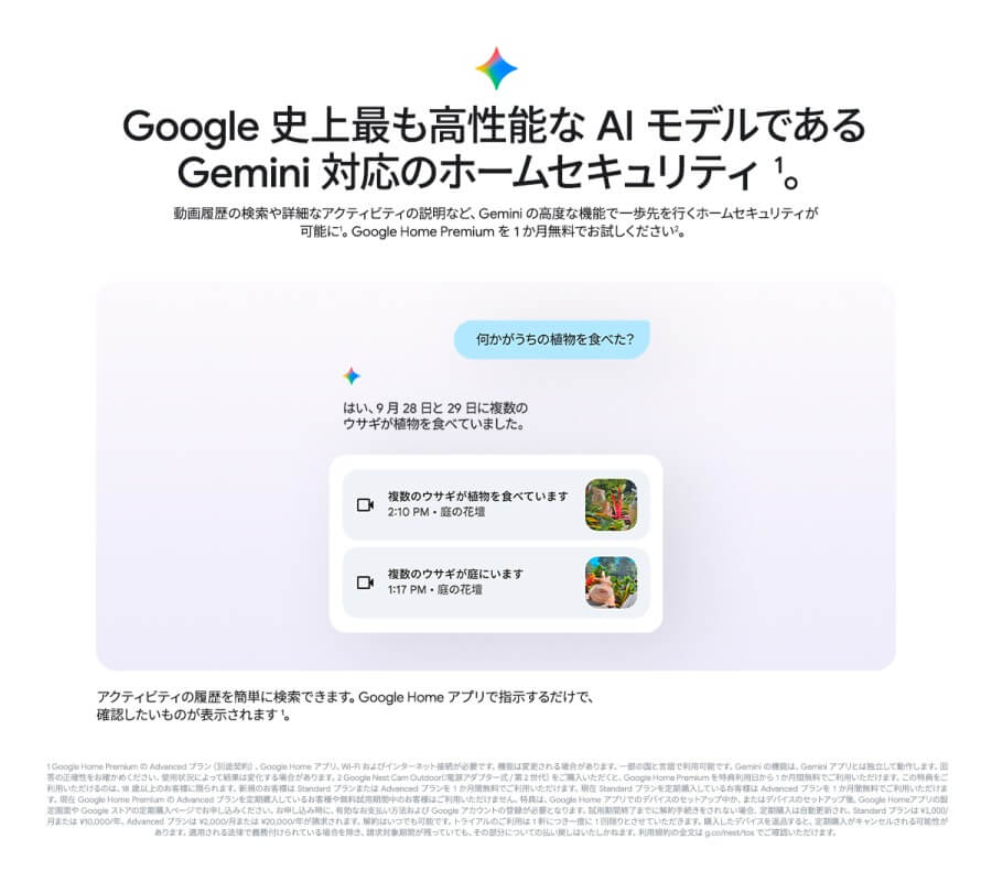 GOOGLE 屋外用スマートカメラ Google Nest Cam Outdoor (電源