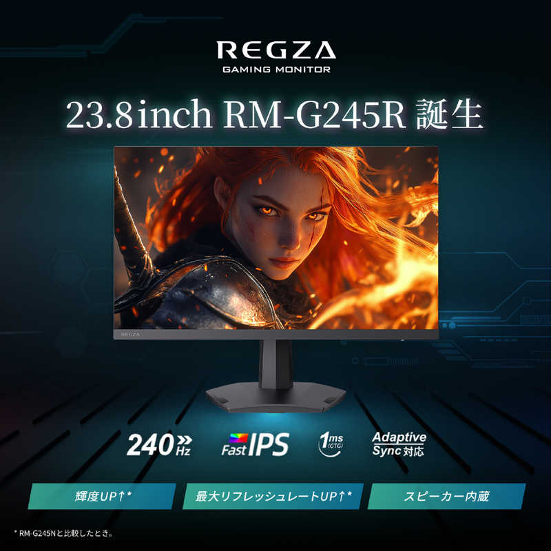 TVS REGZA ゲーミングモニター RM-G245R REGZA(レグザ) ［23.8型