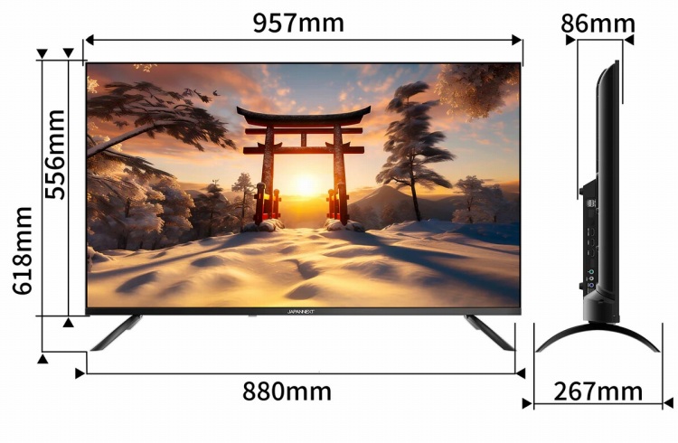 JAPANNEXT 43インチ VAパネル搭載 大型4K液晶モニター HDMI HDR USB
