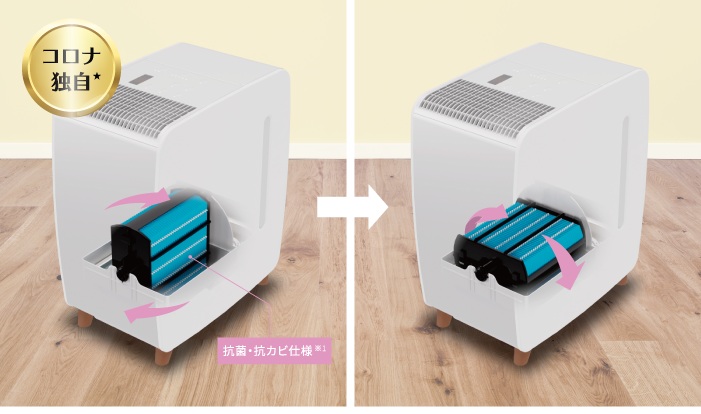 コロナ CORONA 加湿器 UF-HSシリーズ ハイブリッド(加熱＋気化)式 木造