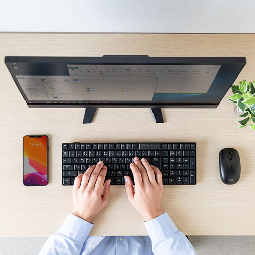 サンワサプライ キーボード・マウスセット [無線(ワイヤレス) /USB