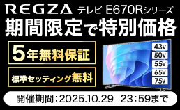 REGZAが期間限定特価