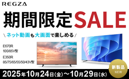 REGZAが期間限定特価
