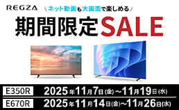 REGZAが期間限定特価