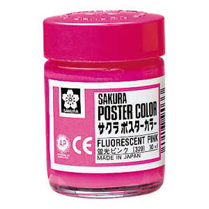 サクラクレパス ポスターカラー30ml蛍光ピンク PW30ML#320