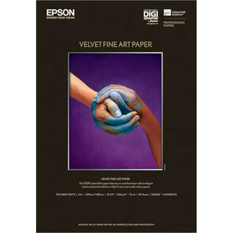 エプソン　EPSON エプソン　EPSON ベルベットファインアートペーパー(A3ノビ･20枚) KA3N20VFA KA3N20VFA