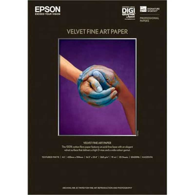 エプソン　EPSON エプソン　EPSON Velvet Fine Art Paper (A2/25枚) KA225VFA KA225VFA
