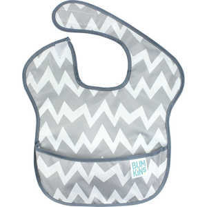 BUMKINS スーパービブ Gray Chevron 