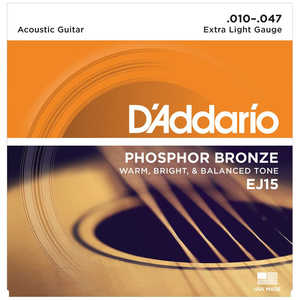 DADDARIO ダダリオ アコースティックギター弦 EJ15 DADDARIO ダダリオ アコースティックギター弦 EJ15