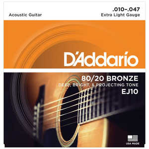 DADDARIO ダダリオ アコースティックギター弦 EJ10