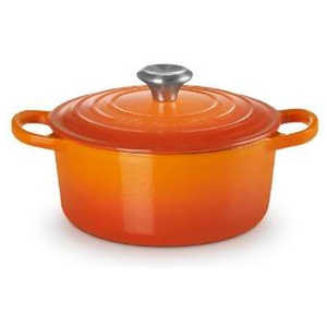 LECREUSET シグニチャー ココット・ロンド 18cm オレンジ(SSツマミ) 21177180902430