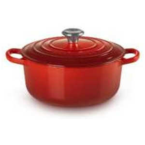 LECREUSET シグニチャー ココット・ロンド 20cm チェリーレッド (SSツマミ) 21177200602430