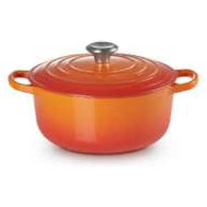 LECREUSET シグニチャー ココット・ロンド 20cm オレンジ(SSツマミ) 21177200902430