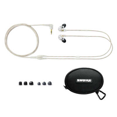 SHURE イヤホン カナル型 クリア [φ3.5mm ミニプラグ] SE215CL-A の